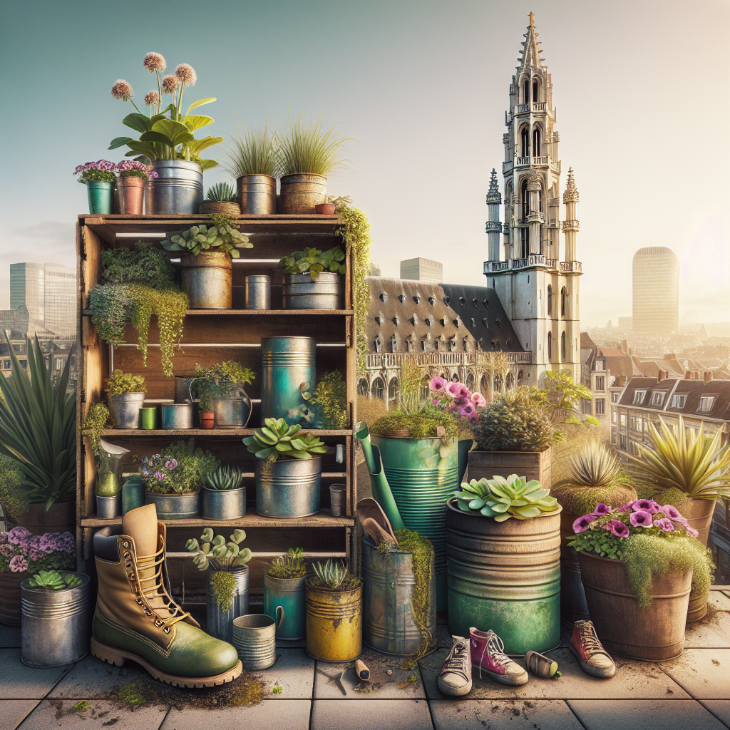 Recycler et détourner pour un potager unique à Bruxelles